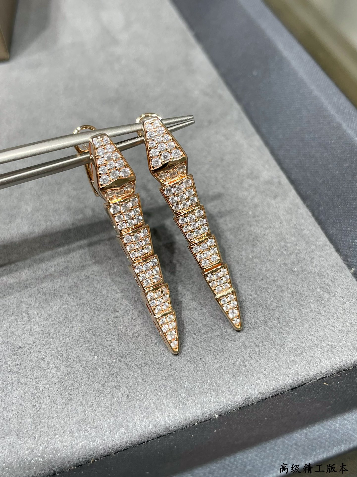 Bv1g*ai Full-level drill snake Earrings