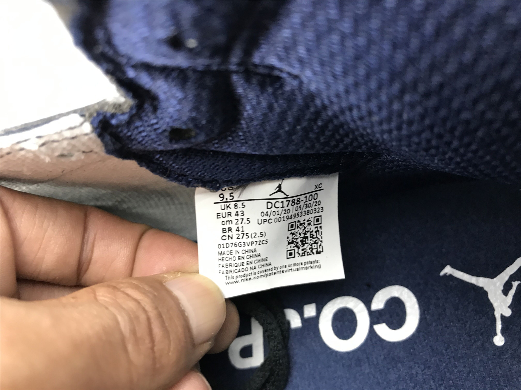 UA AIR JORDAN 1 RETRO HIGH MIDNIGHT NAVY 2020