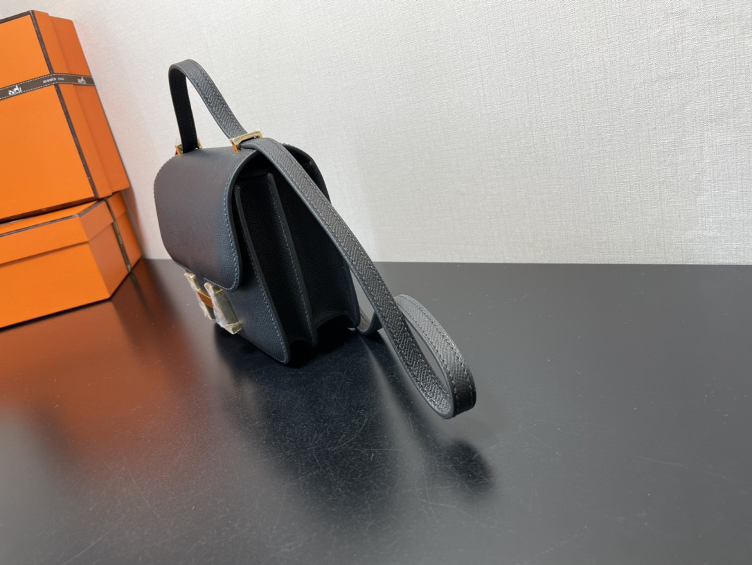 H**me5 Constance 24 Black Epsom 9.4" x 5.9" x 3"
