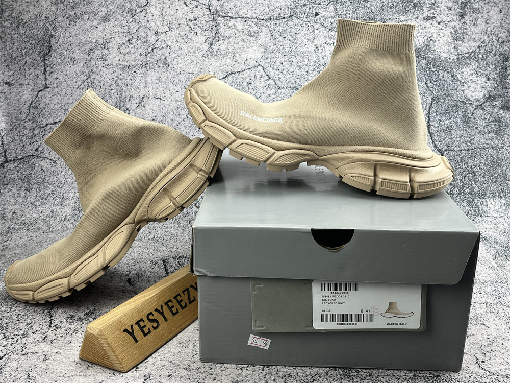 UA 3XL Beige Sock Sneaker