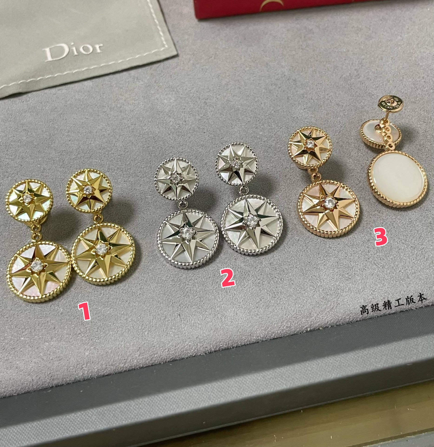 D10r rose des vents earrings