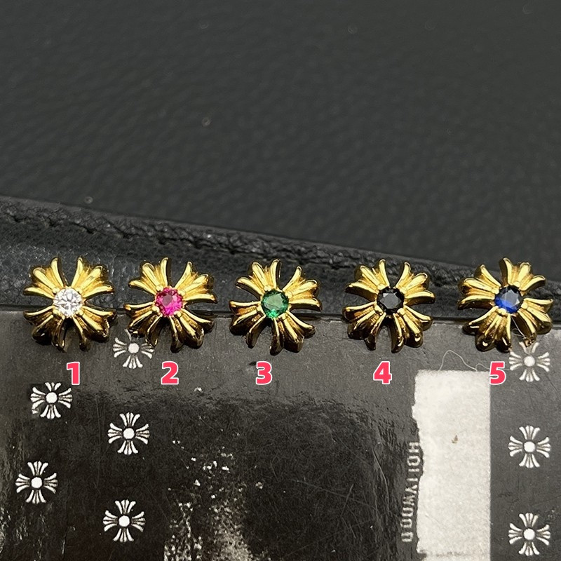 Ch*0me He**ts Cross Stud Earrings