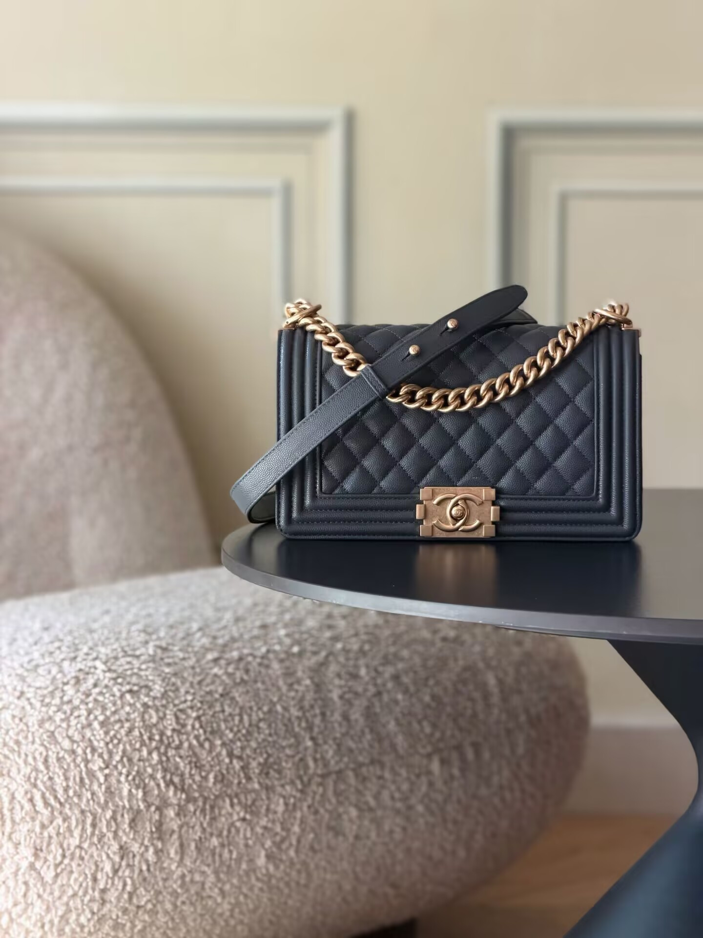 Ch**el Boy Handbag 15x25x9cm