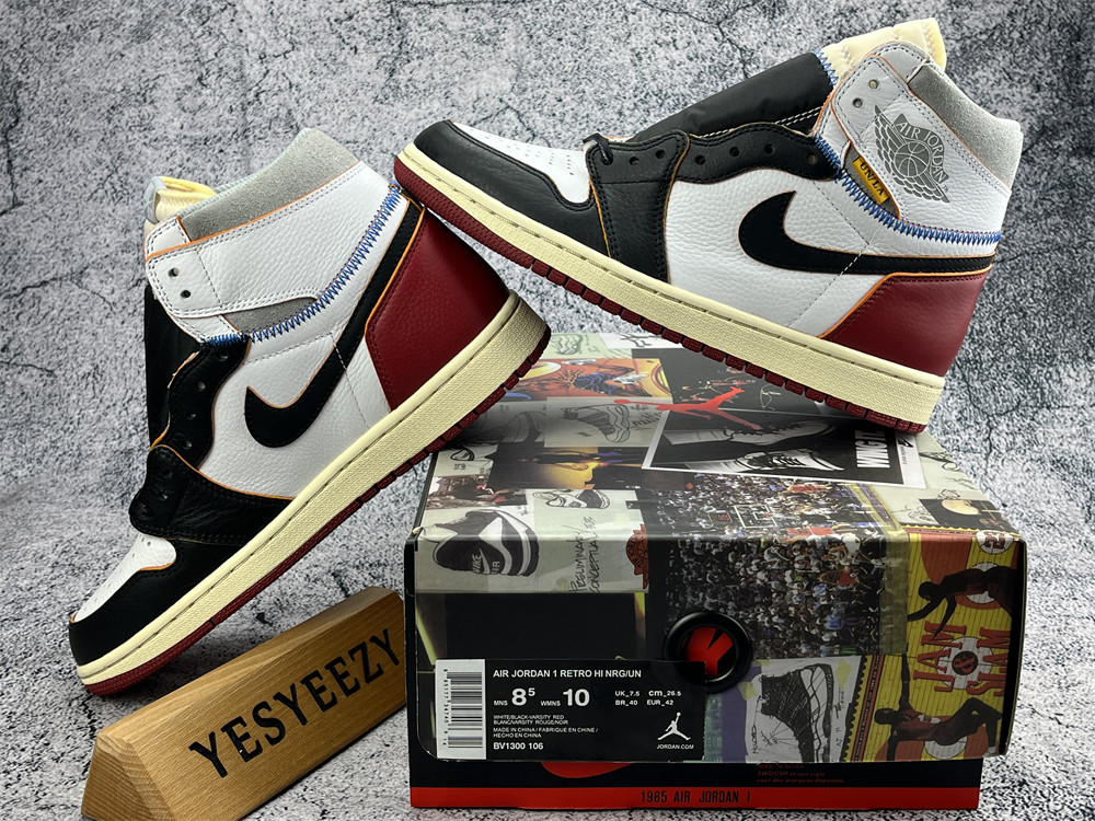 UA UNION x AIR JORDAN 1 RETRO HIGH OG NRG BLACK TOE