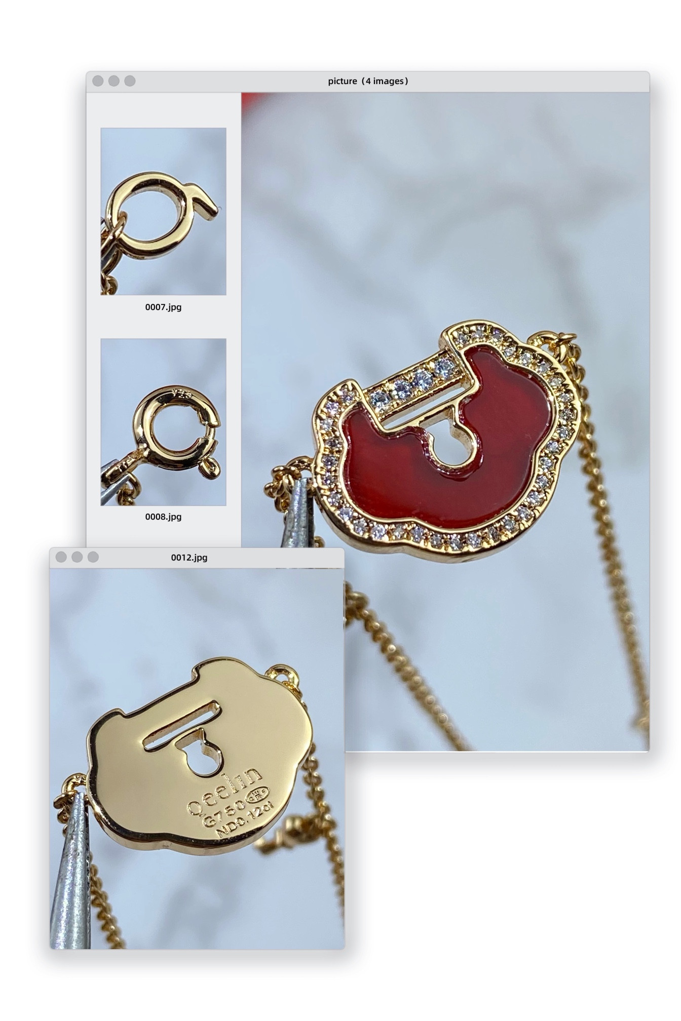 Qeelin Large Ruyi Lock Bracelet