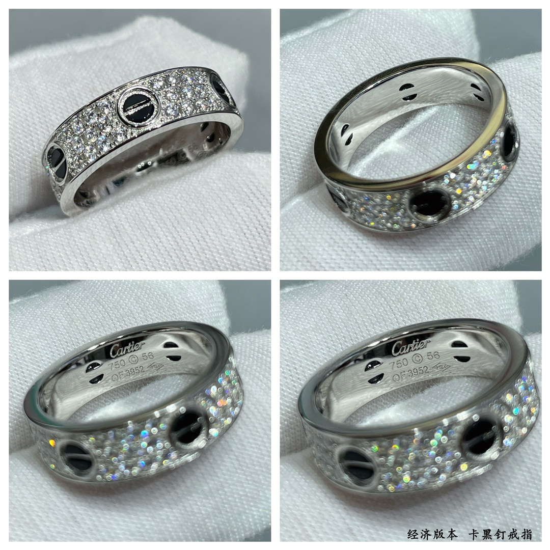 Ca*t1er black nail star ring