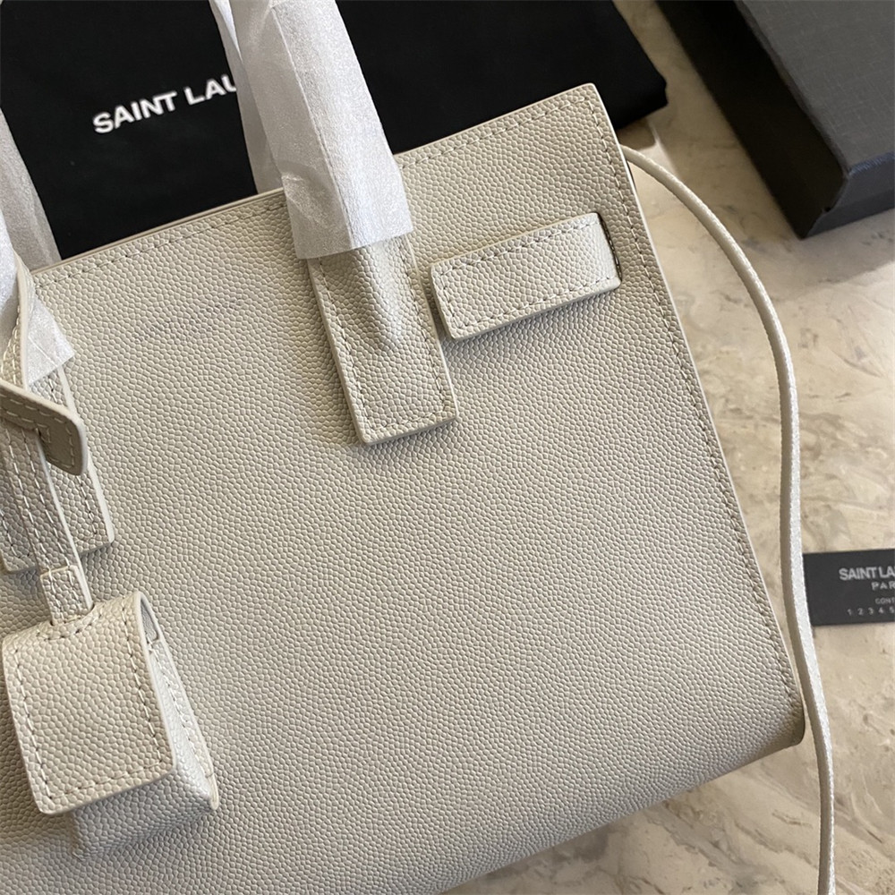 Y51 SAC DE JOUR NANO IN GRAINED LEATHER WHITE