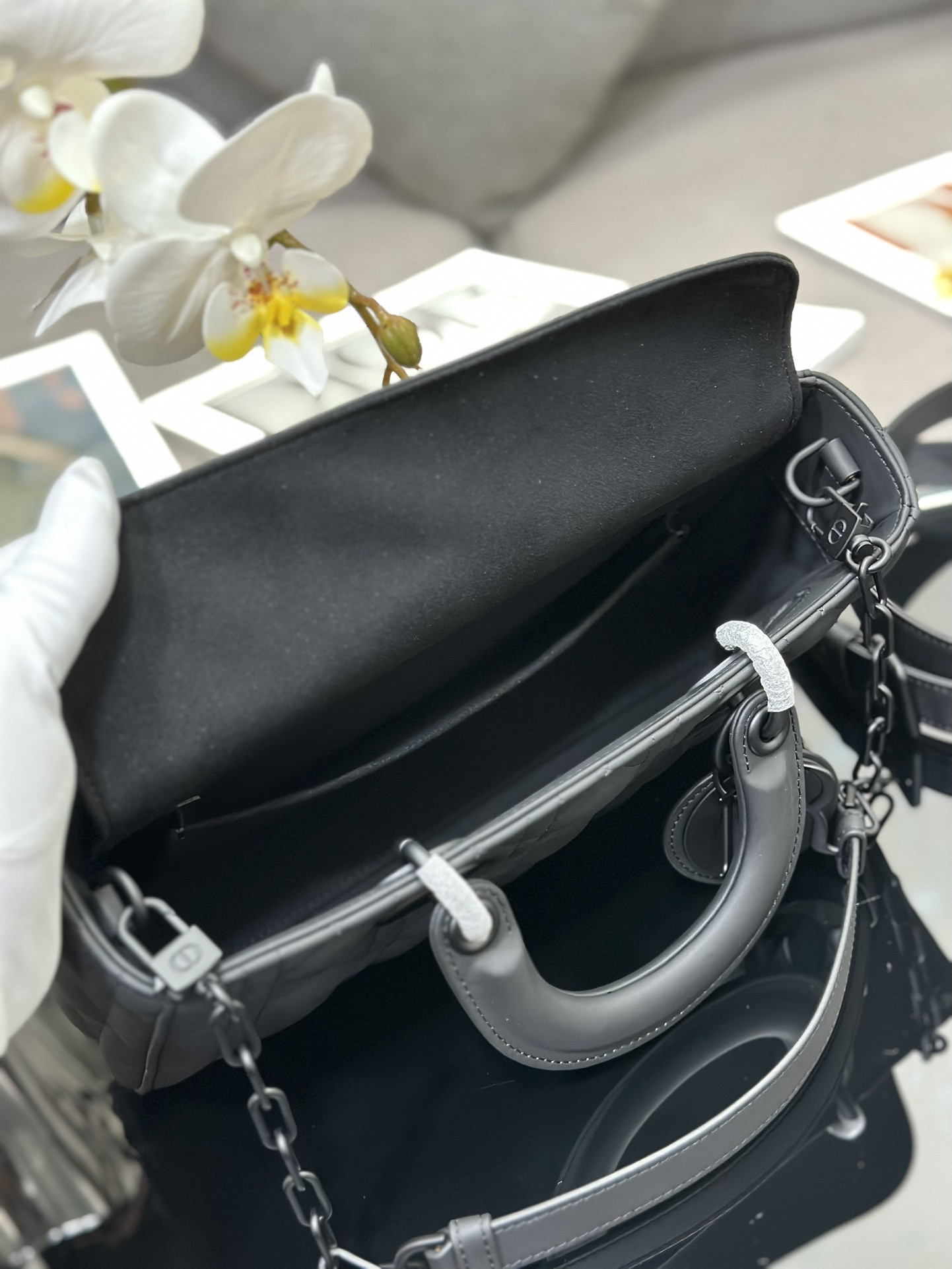 D10r Lady D-Joy bag medium Gray 26 x 13.5 x 5 cm