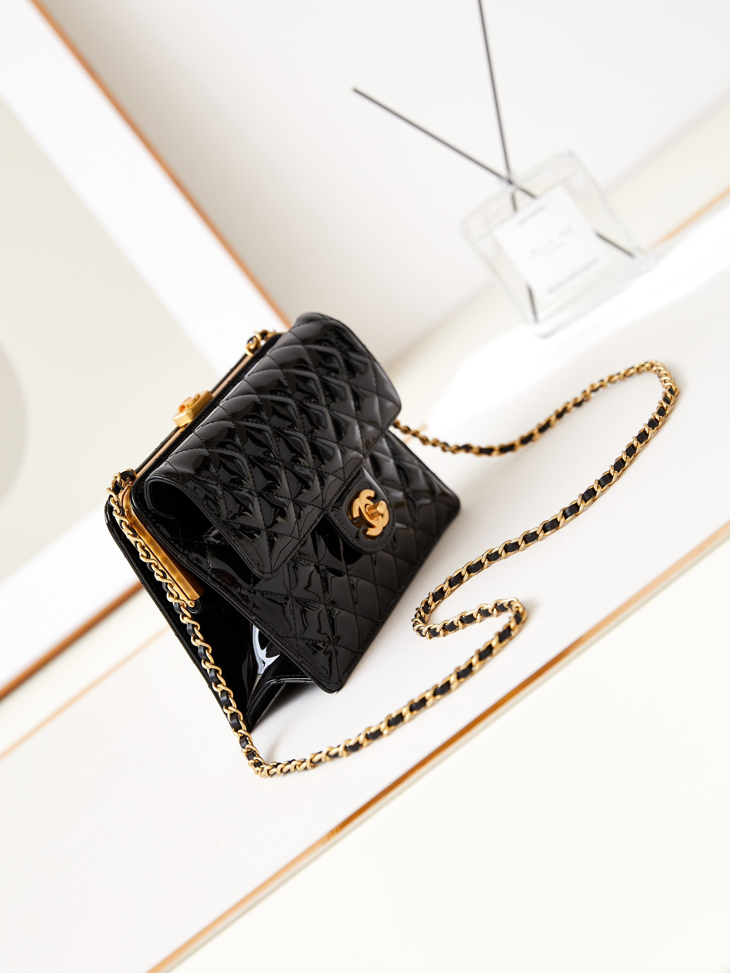 Ch**el 23K Box bag 15.5x20x7.5cm