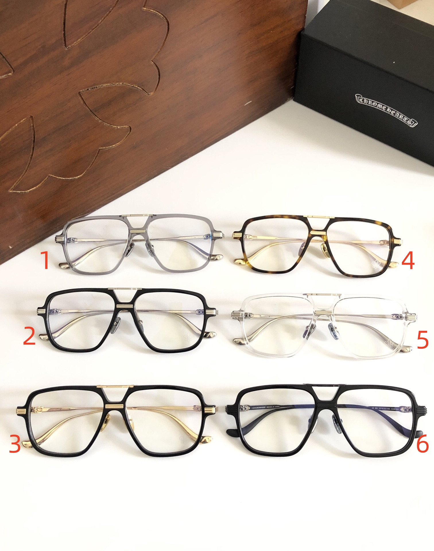 Ch*0me He**ts Glasses CH8182 57-15-148