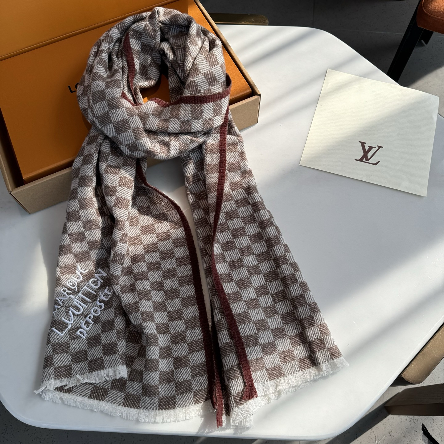 L0vis Vvtt0n Check scarf 45x205cm