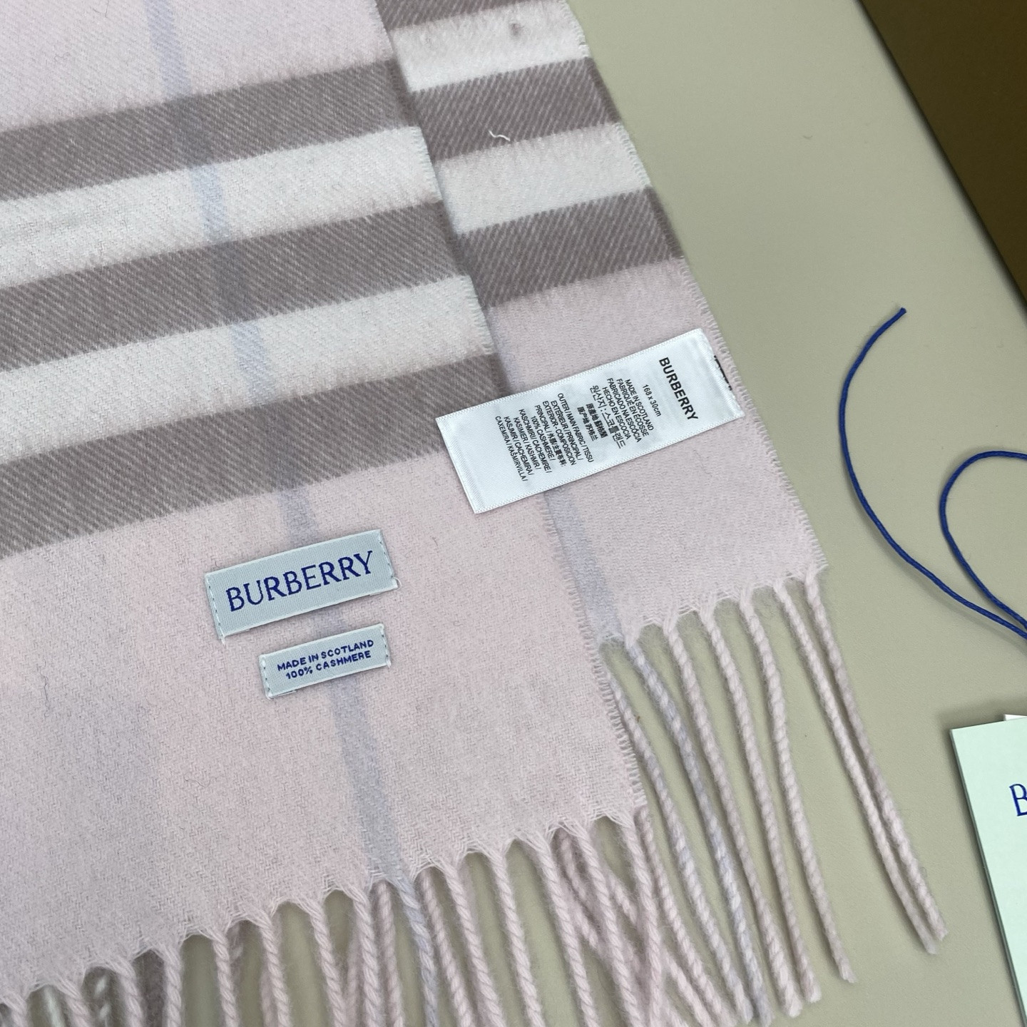 Bv*b*rry scarf 30x168cm 100% cashmere