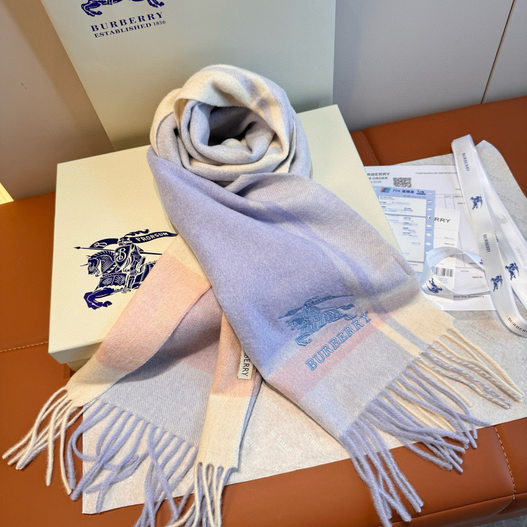 Bv*b*rry scarf 32x180cm 100% cashmere